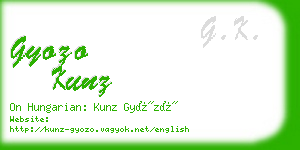 gyozo kunz business card